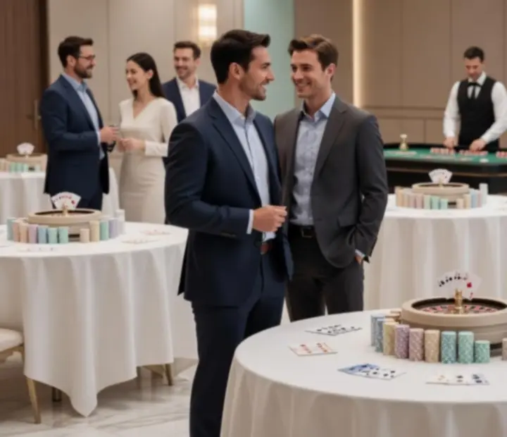 Nastrojowy event firmowy w stylistyce casino organizowany przez Firma 